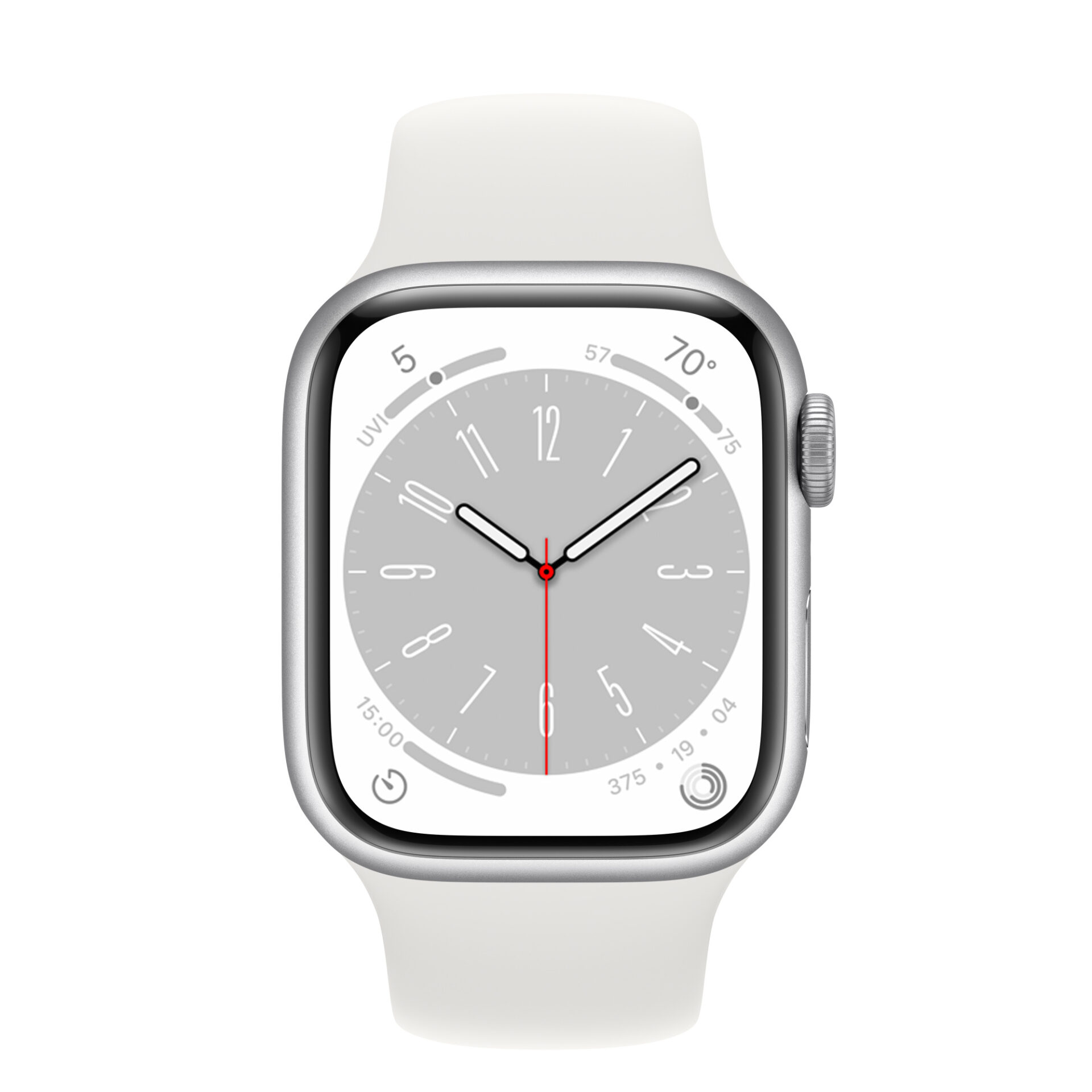 Apple Watch Series 8 GPSモデル 41mm MP6K3J/A シルバー/ホワイトスポーツバンド