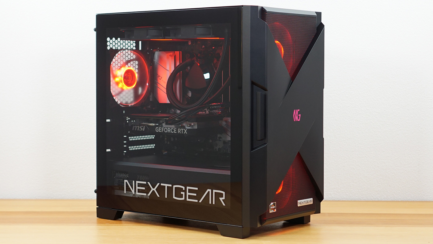 mouse NEXTGEAR JG-A7G7T Ryzen 7 7800X3D/RTX 4070Ti/16GBメモリ/1TB NVMe Gen4 SSD